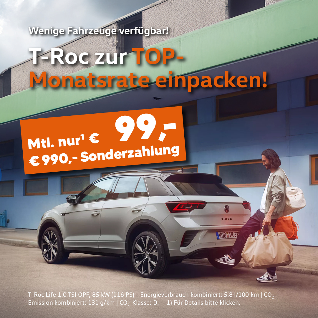 VW T-Roc Last Minute Aktion