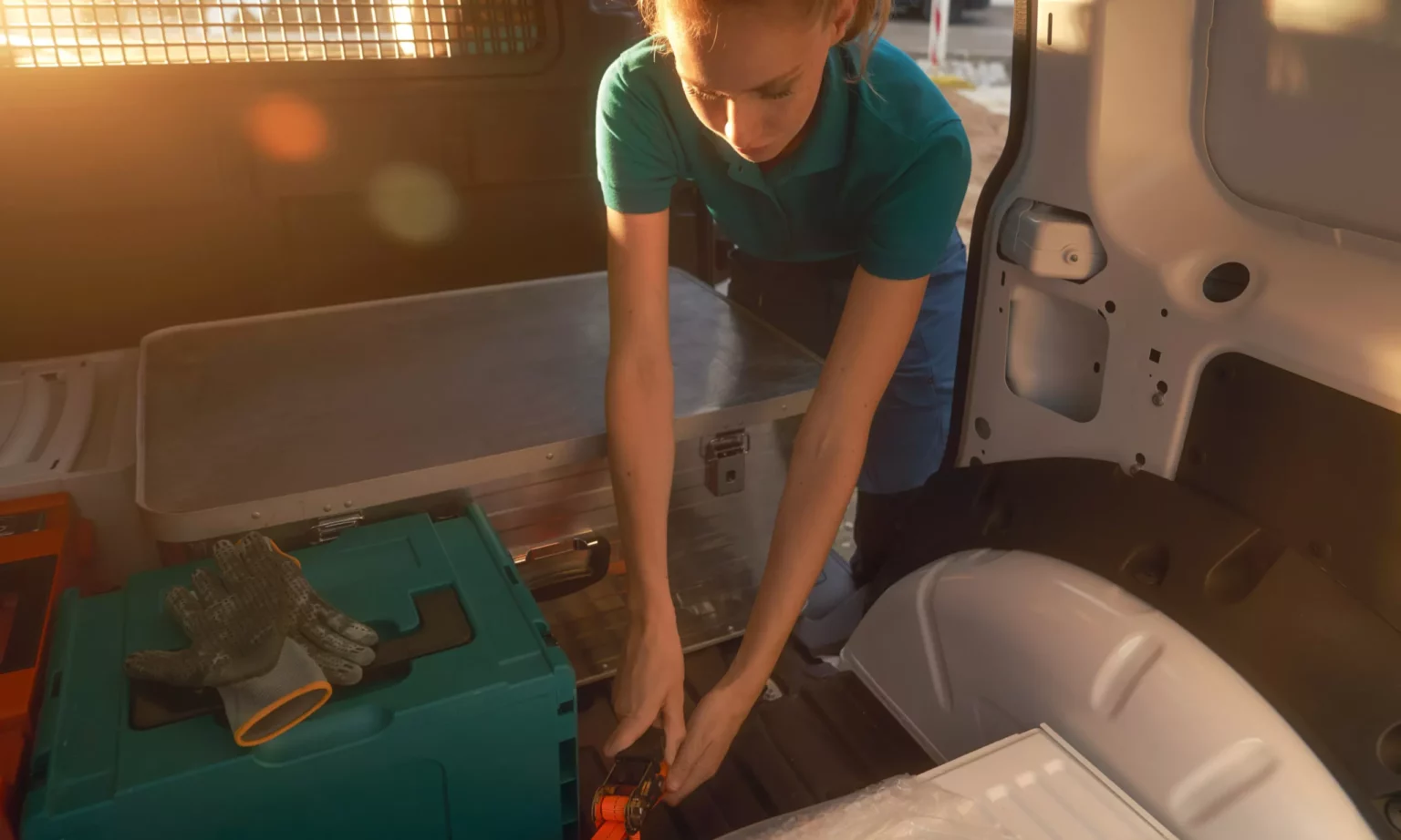 VW Caddy Cargo Innenraum Verzurrösen