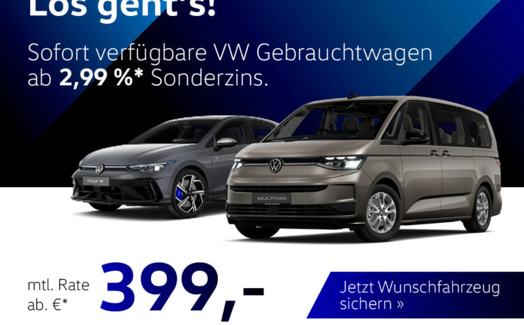 VW 2,99% Sonderzins Aktion
