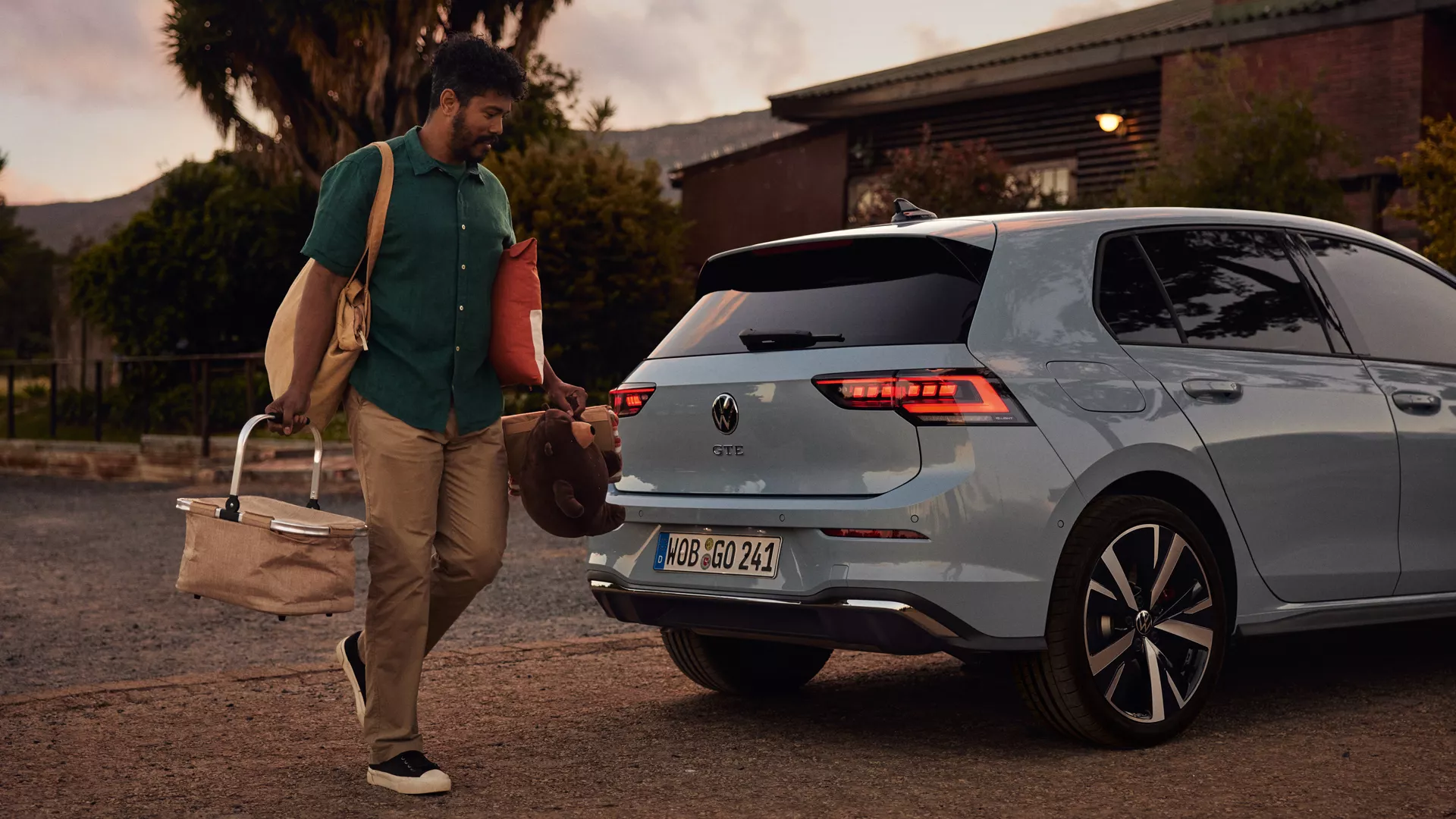 Heckansicht des Volkswagen Golf GTE